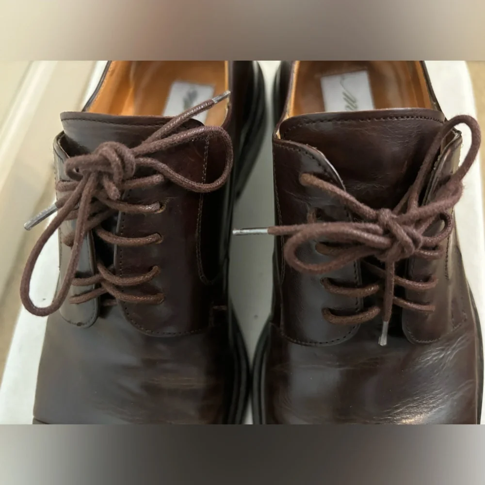 Mezlan Made in Spain Handcrafted Dark Brown Men’s Dress Shoes 9.5 M or 9-1/2 M - Picture 7 of 15